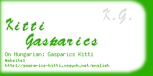 kitti gasparics business card